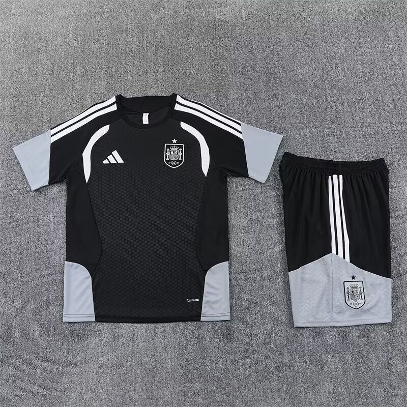 AAA Quality Spain 26/27 Black/Grey Training Kit Jerseys